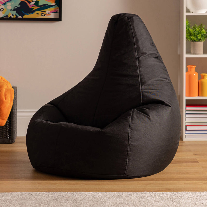 Recliner Sitzsack für den Innen- und Außenbereich, Schwarz
