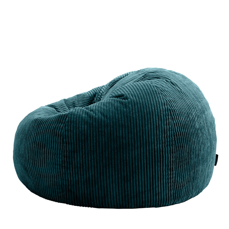 Kingston Klassischer Sitzsack, Cord, Blaugrün 