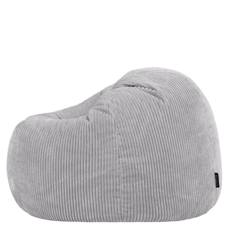Kingston Klassischer Sitzsack, Cord, Grau