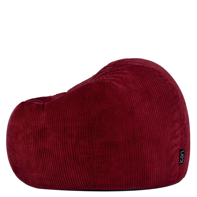Kingston Klassischer Sitzsack, Cord, Burgunderrot