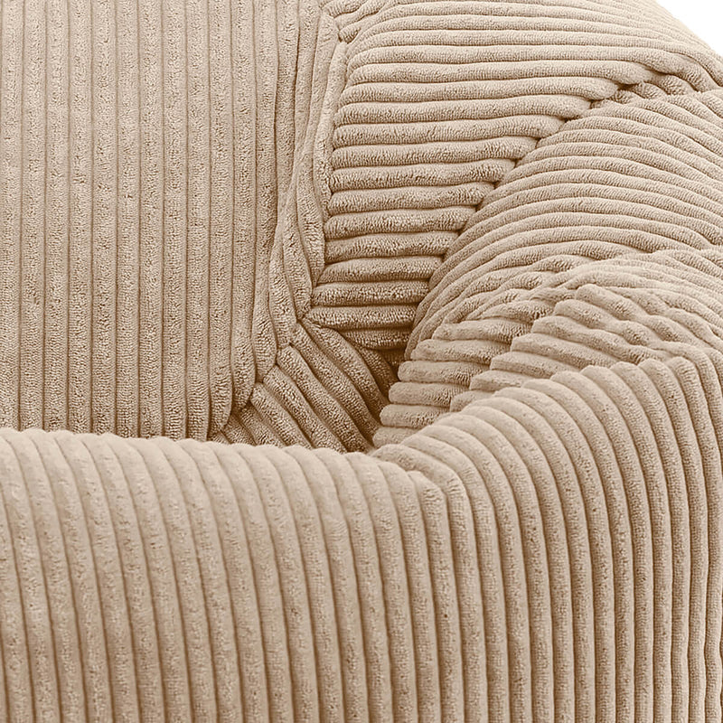 Kingston Klassischer Sitzsack, Cord, Natur