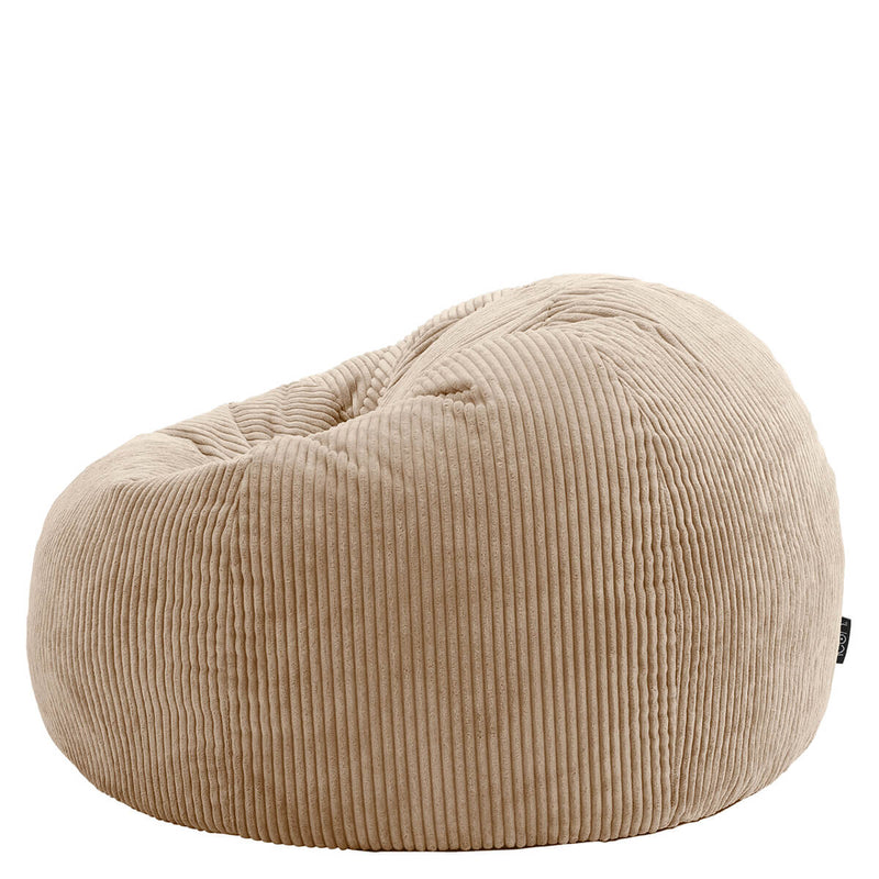 Kingston Klassischer Sitzsack, Cord, Natur