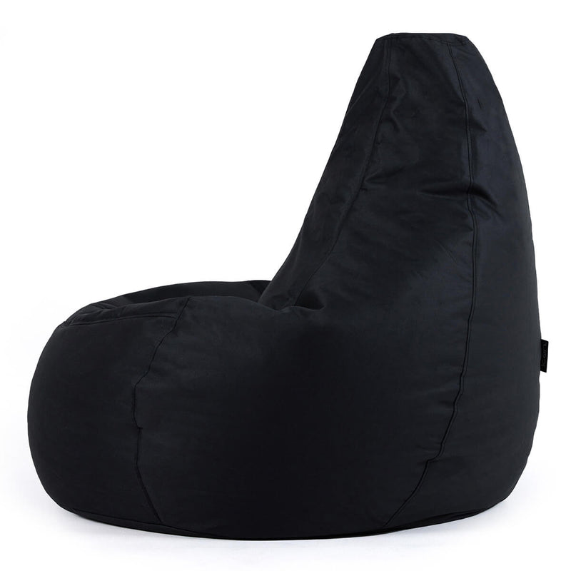 Recliner Sitzsack für den Innen- und Außenbereich, Schwarz