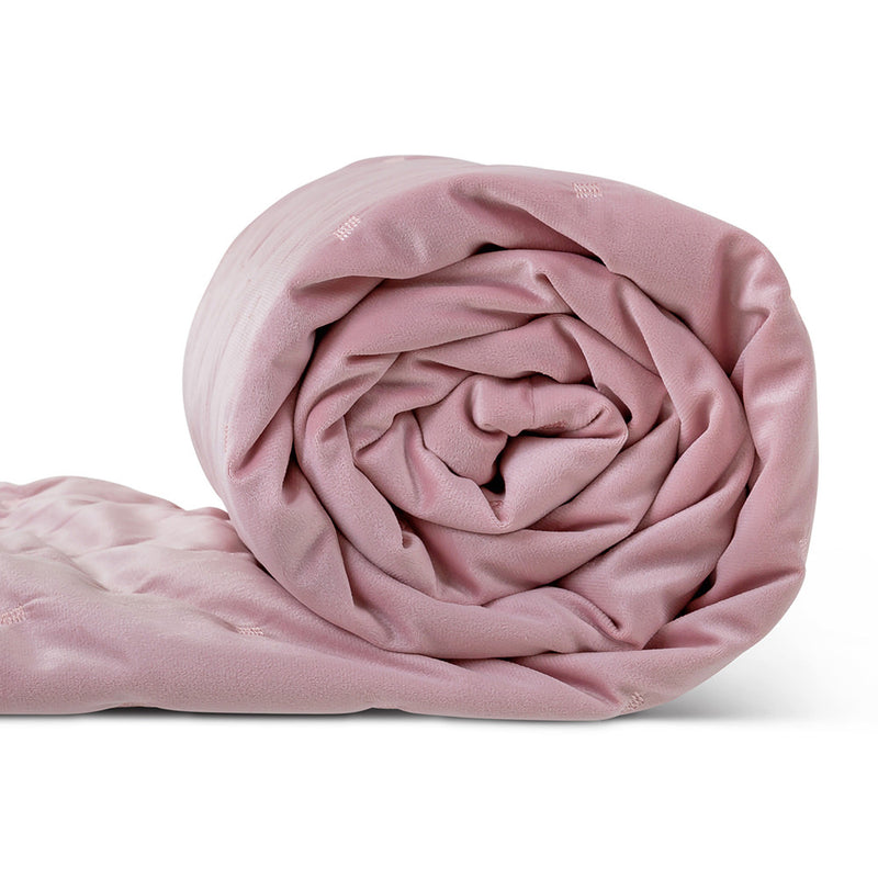Rosa gesteppter Samtüberwurf – Rose Dust Pink