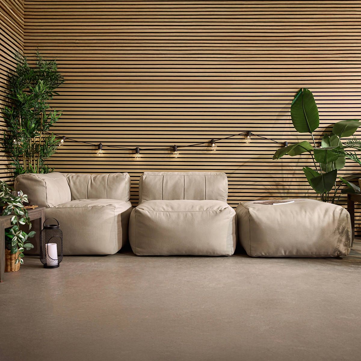 Zen Modularer Sofa, Olefin, Steingrau