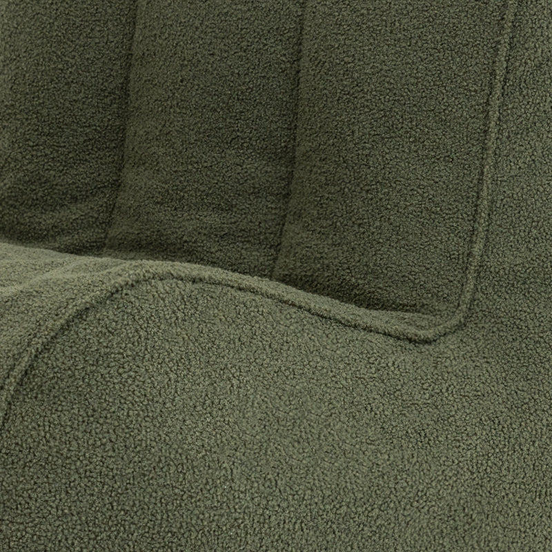Olivgrün Bouclé