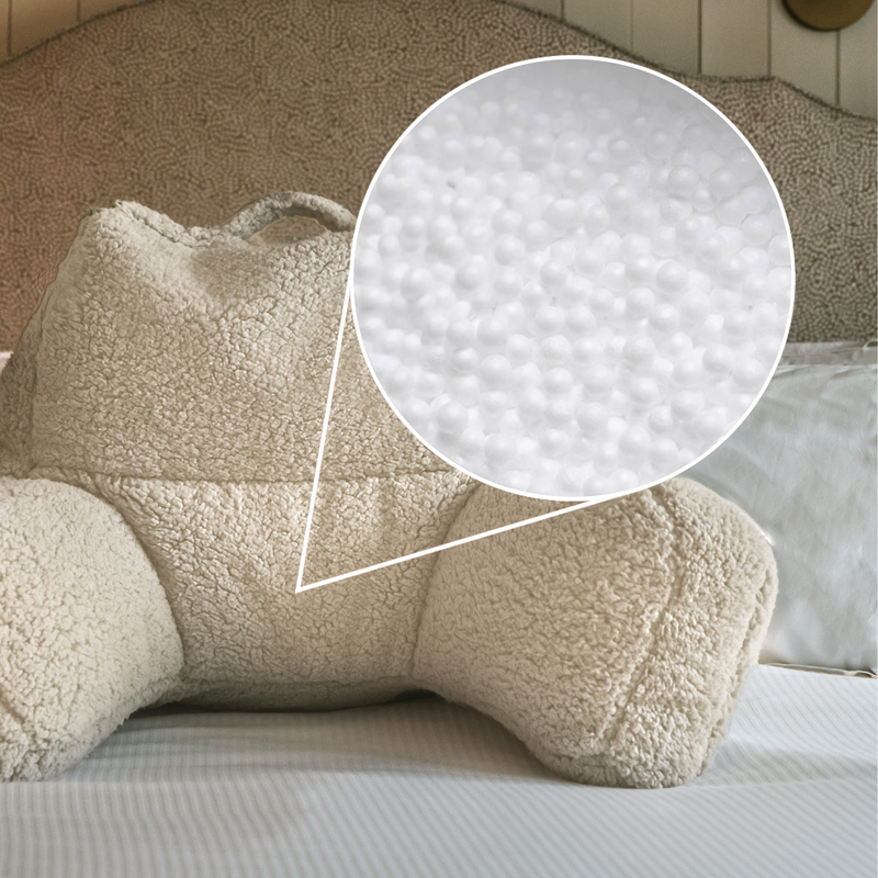Stützkissen, Teddy Fleece, Natur