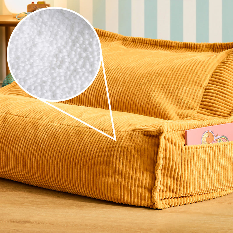 Francesco Cord Kindersitzsack-Sofa – Ocker