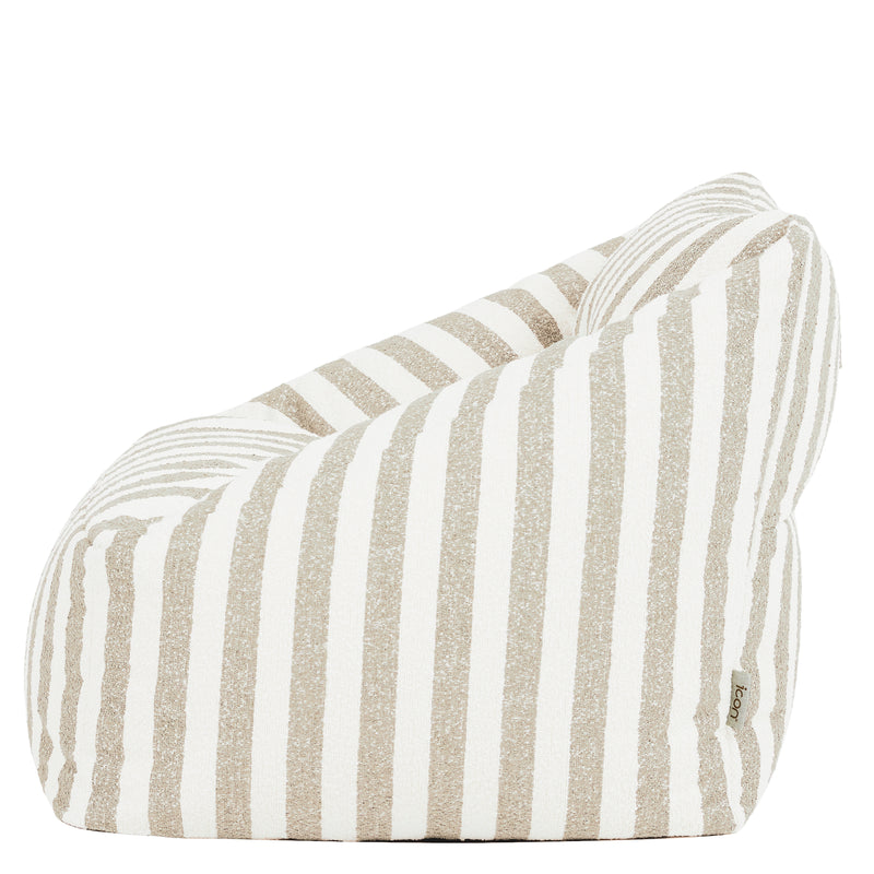 Natalia Bouclé-Sessel im Streifen-Design – Natur