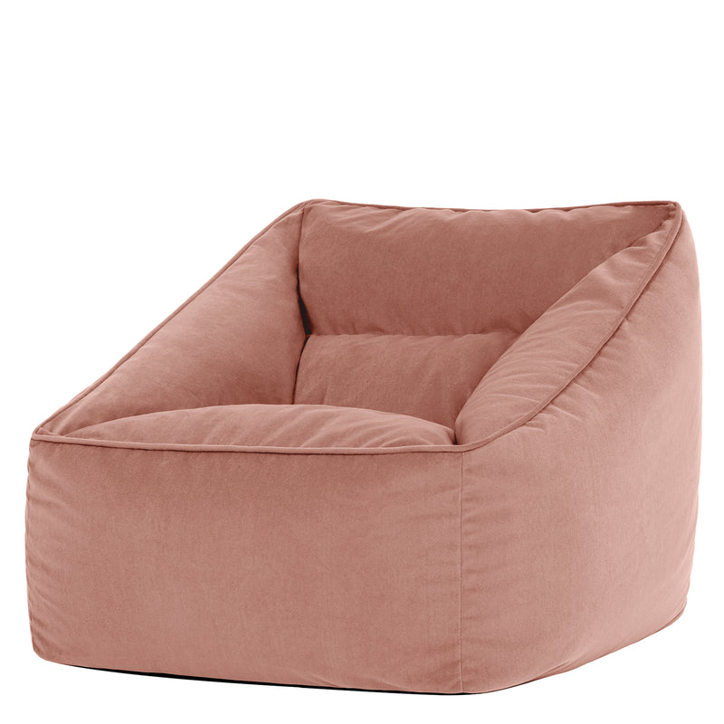 Natalia Sessel-Sitzsack mit Samtbezug, Dämmerungsrosa