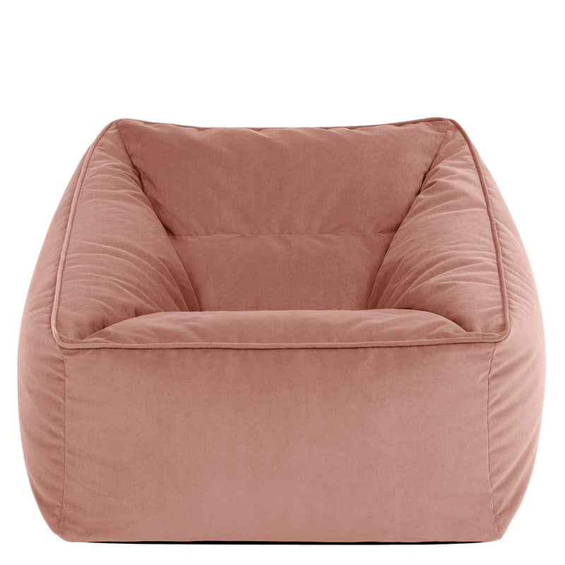 Natalia Sessel-Sitzsack mit Samtbezug, Dämmerungsrosa