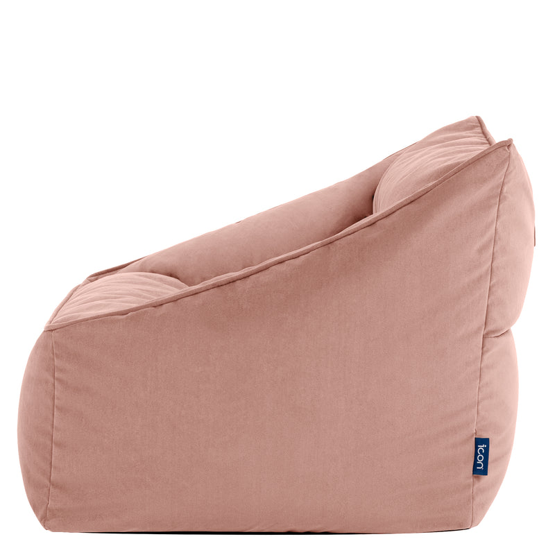 Natalia Sessel-Sitzsack mit Samtbezug, Dämmerungsrosa