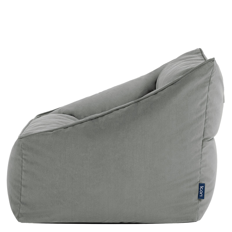 Natalia Sessel-Sitzsack mit Samtbezug, Dunkengrau