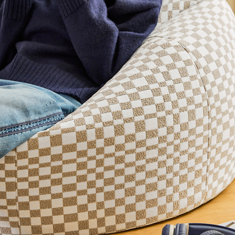 Kingston Checkerboard Classic Sitzsack - Natur