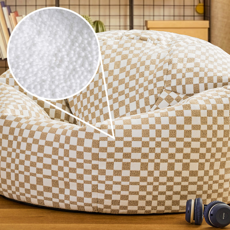 Kingston Checkerboard Classic Sitzsack - Natur
