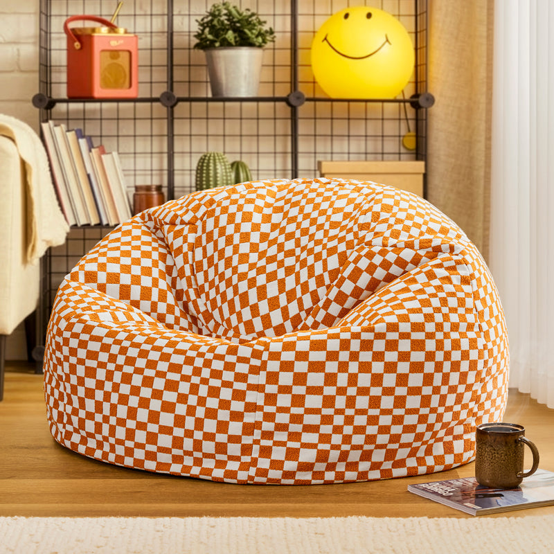 Kingston Checkerboard Classic Sitzsack - Orange