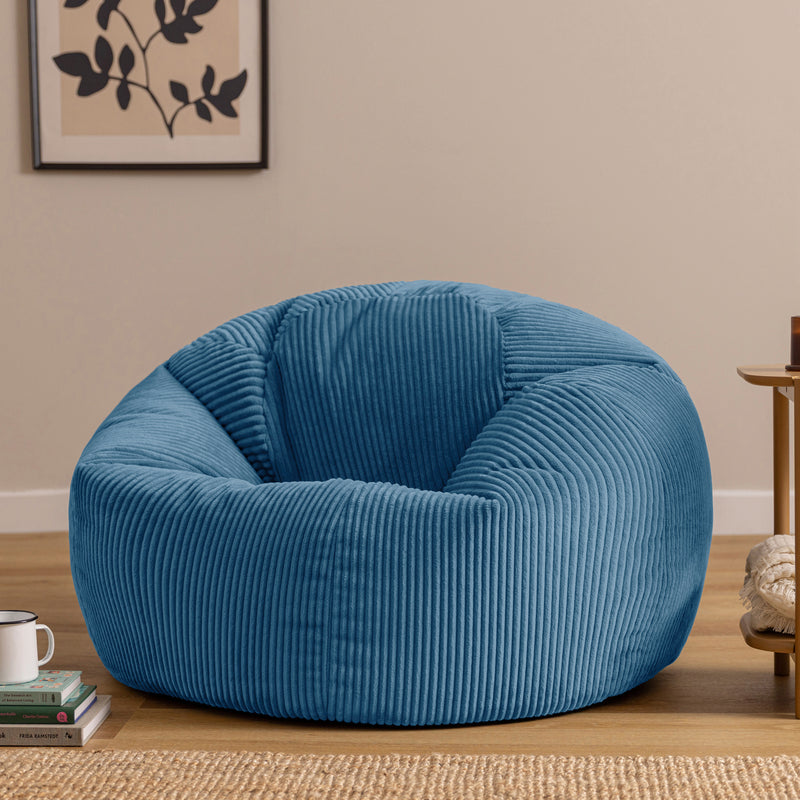 Kingston XL Cord Classic Sitzsack - Denimblau