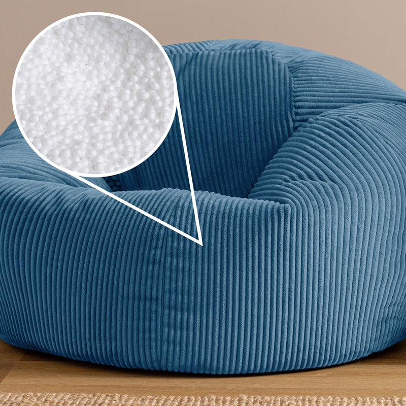 Kingston XL Cord Classic Sitzsack - Denimblau