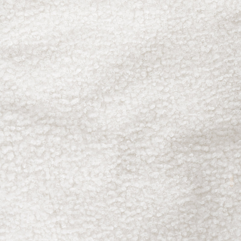 Amara Bouclé Square Footstool Bean Bag - Ivory