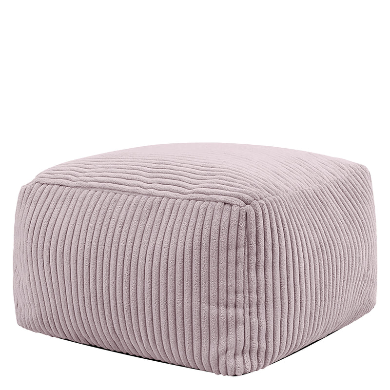 Amara Cord Quadratischer Fußhocker – Lavendel