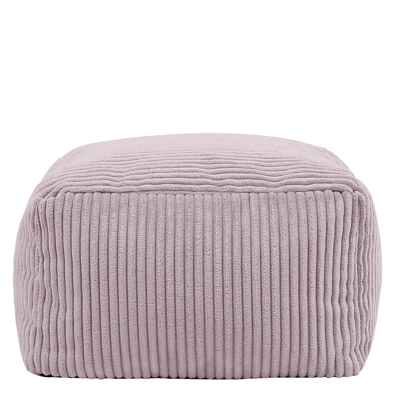Amara Cord Quadratischer Fußhocker – Lavendel