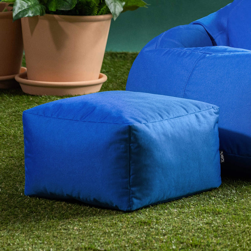 Fußhocker für den Innen- und Außenbereich, Blau
