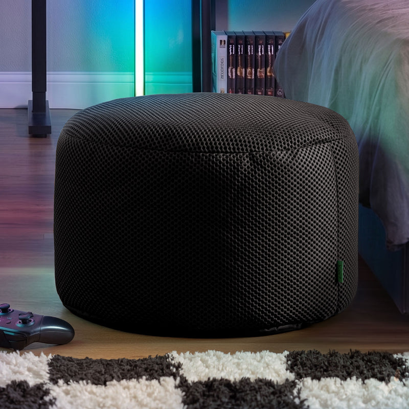 Gaming Klassischer Sitzsack, Performance-Mesh, Mitternachtsschwarz