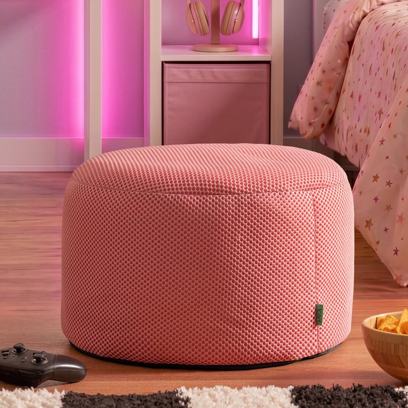 Gaming Klassischer Sitzsack, Performance-Mesh, Pastellrosa