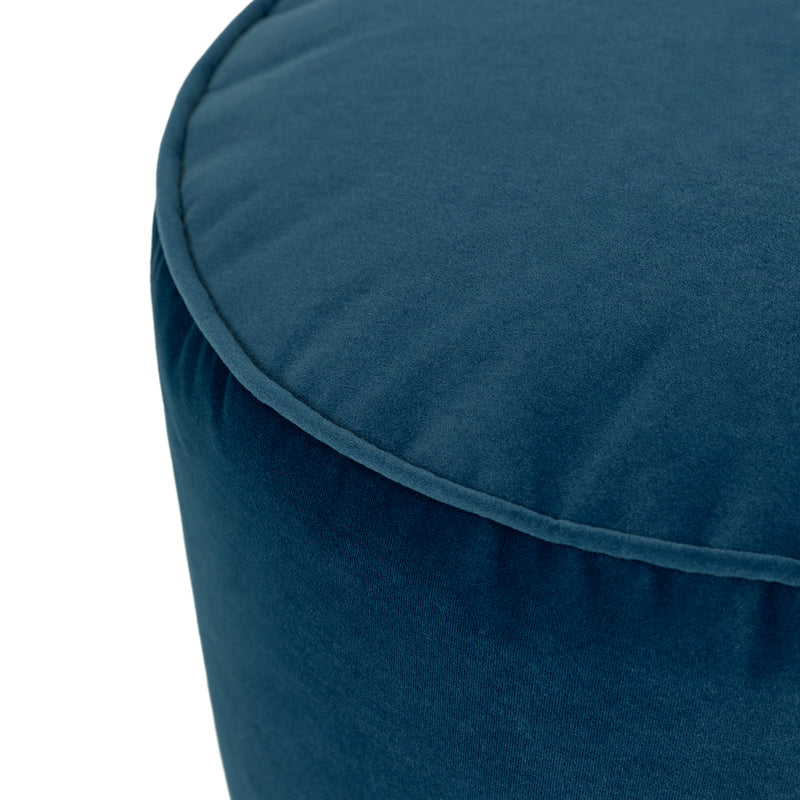 Milano Samt-Pouf - Marineblau