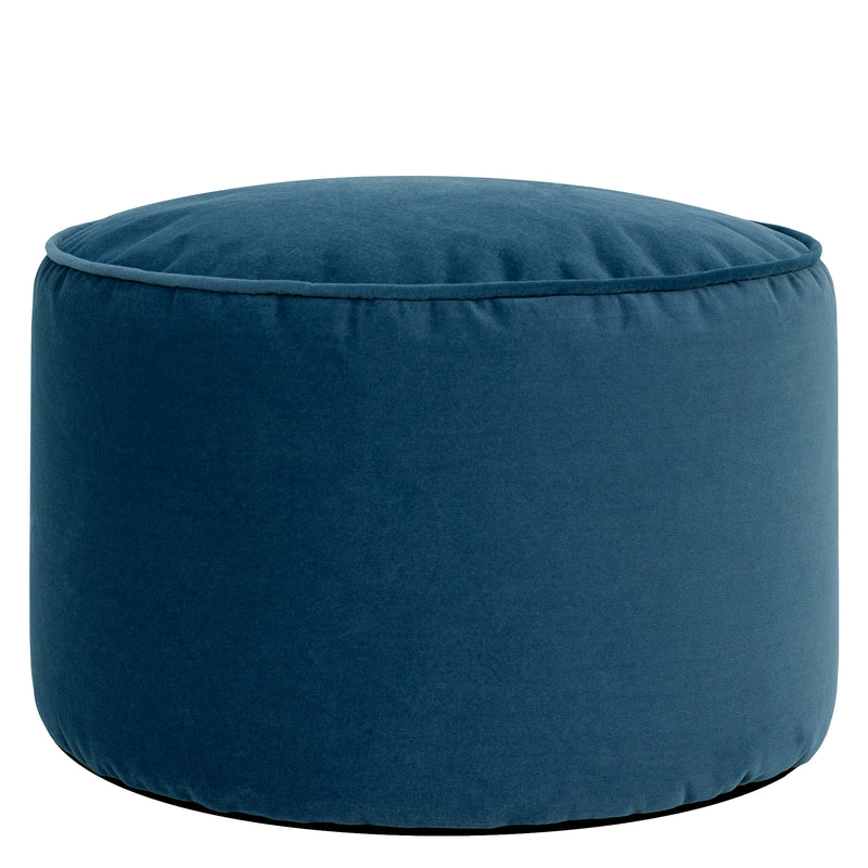 Milano Samt-Pouf - Marineblau