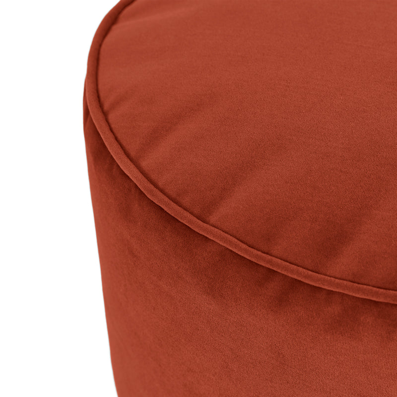 Milano Samt-Sitzpouf - Terrakotta