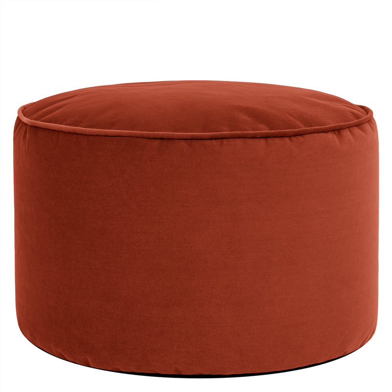 Milano Samt-Sitzpouf - Terrakotta
