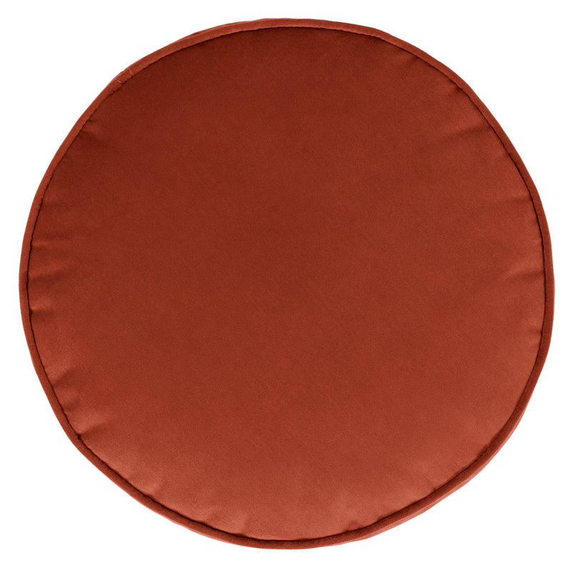 Milano Samt-Sitzpouf - Terrakotta