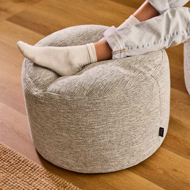 Milano runder geflochtener Hocker – Natur