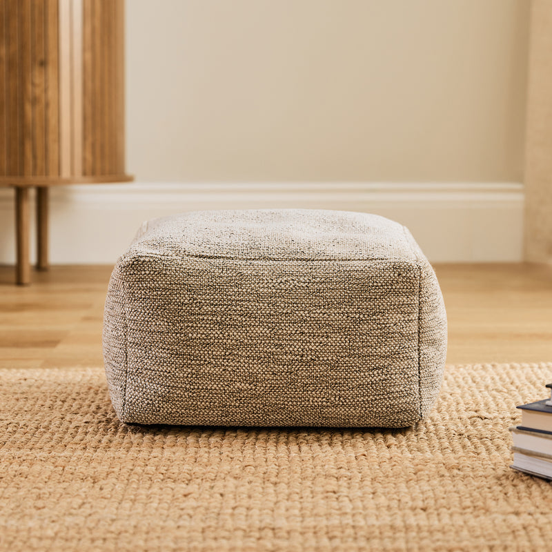 Amara Woven Footstool Bean Bag - Natural