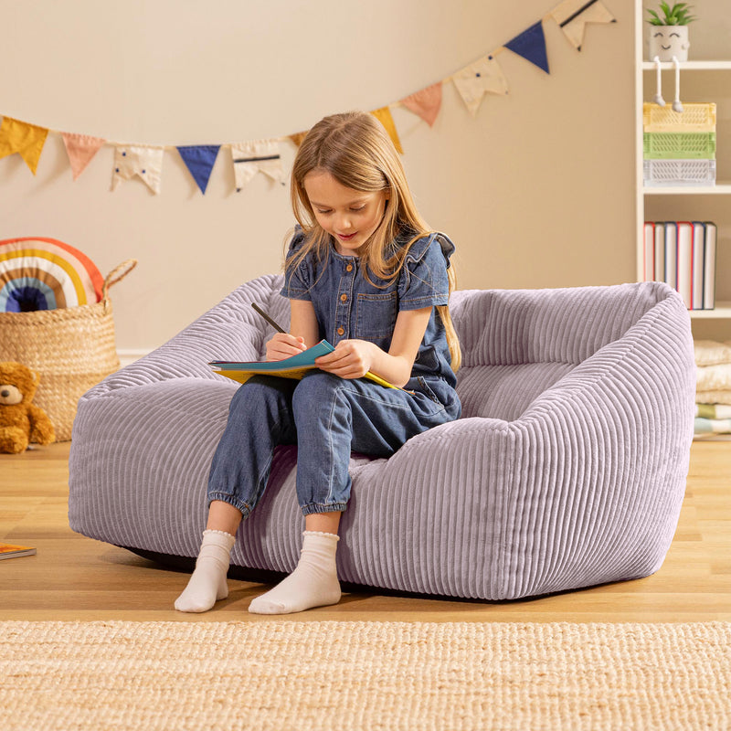 Cecilia Cord Sitzsack-Sofa für Kinder - Lavendel