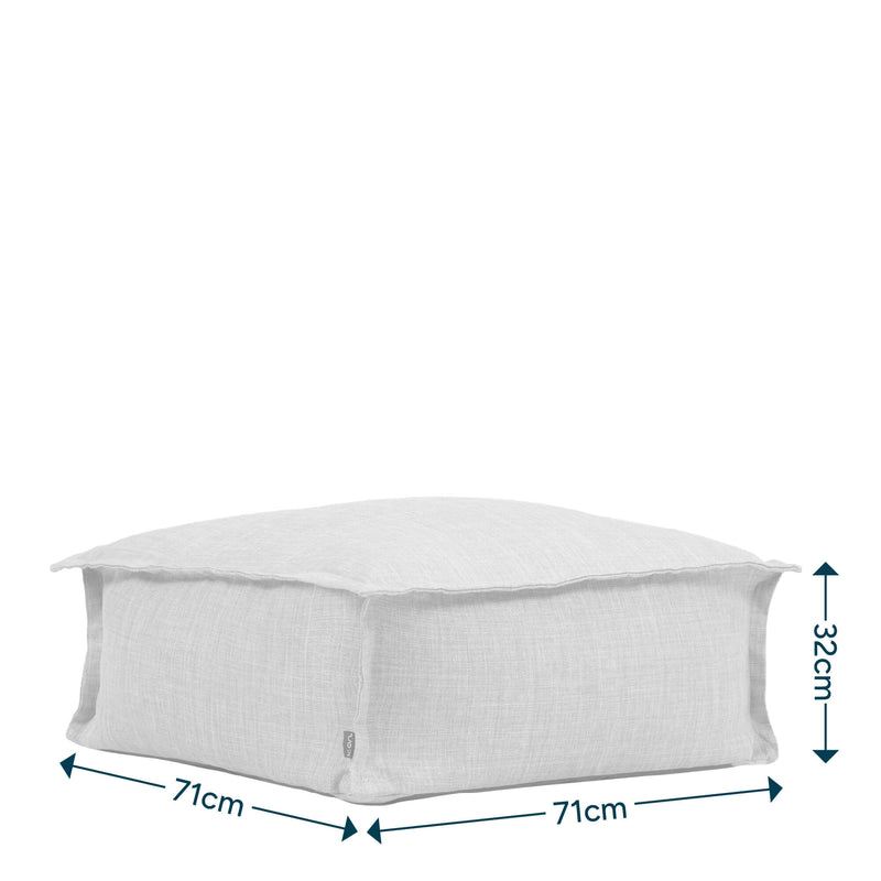 Vita Gewebter Outdoor-Fußhocker, Grau