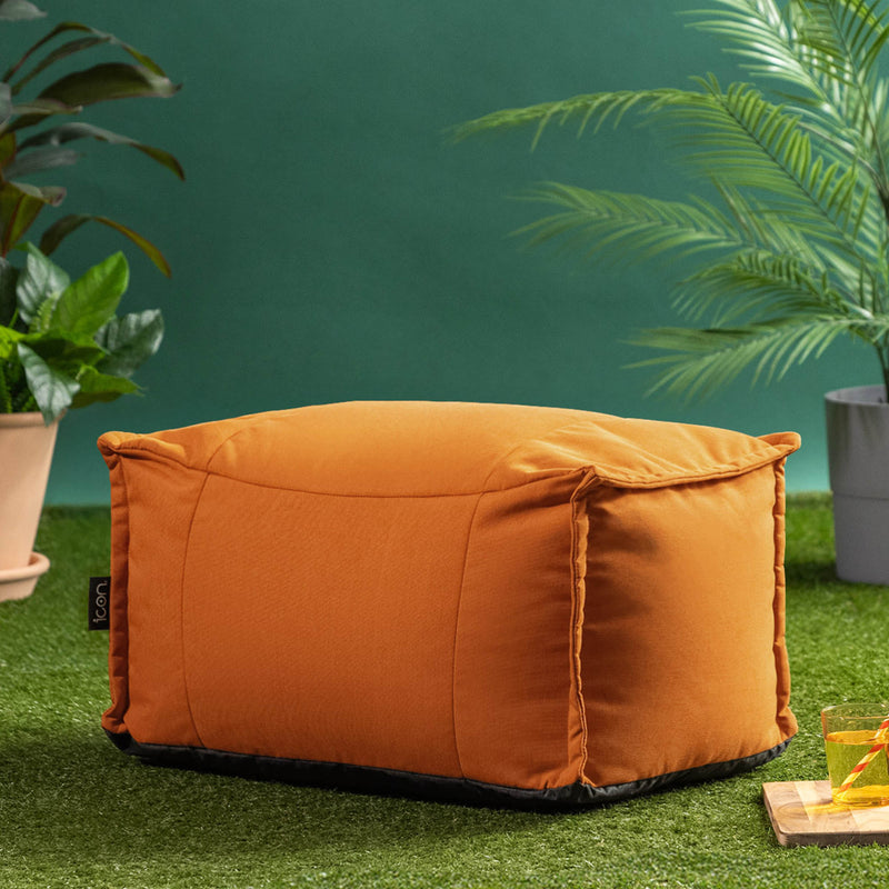 Bud Fußhocker-Sitzsack, Olefin, Gebranntes Orange