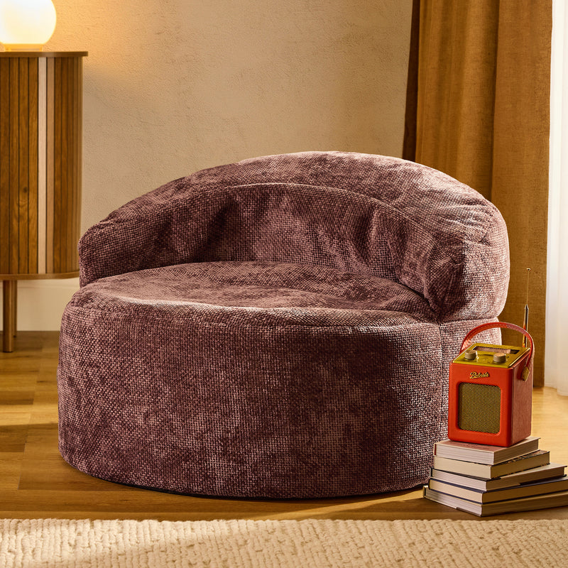 Orb Chenille Accent Chair Bean Bag - Mulberry