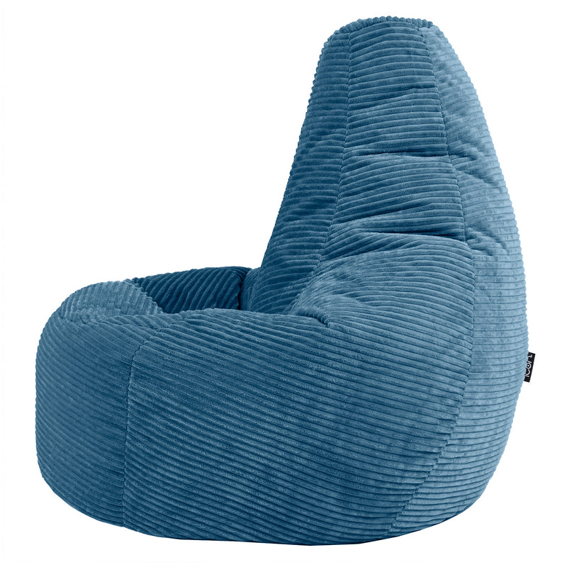 Dalton XL Cord-Sitzsack mit Relaxfunktion – Denimblau