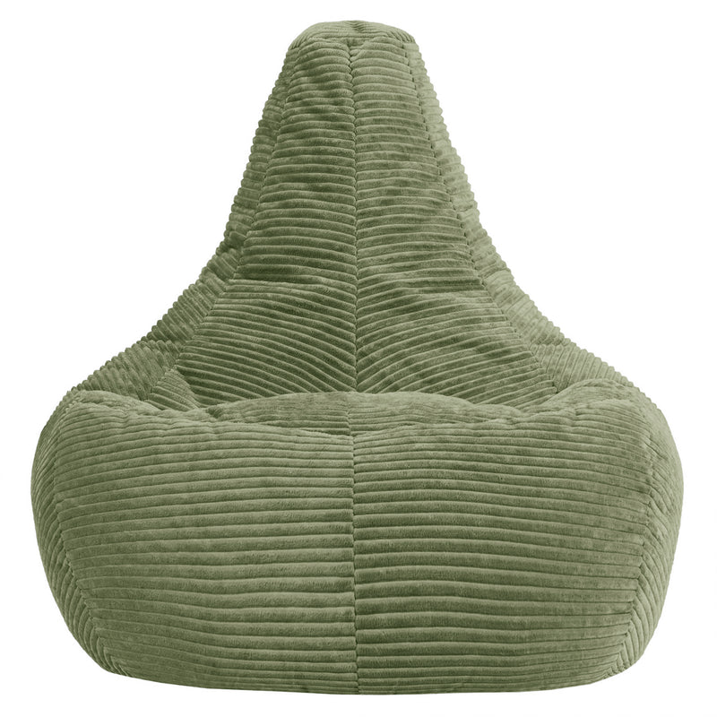 Dalton XL Cord-Sitzsack mit Liegefunktion – Salbeigrün