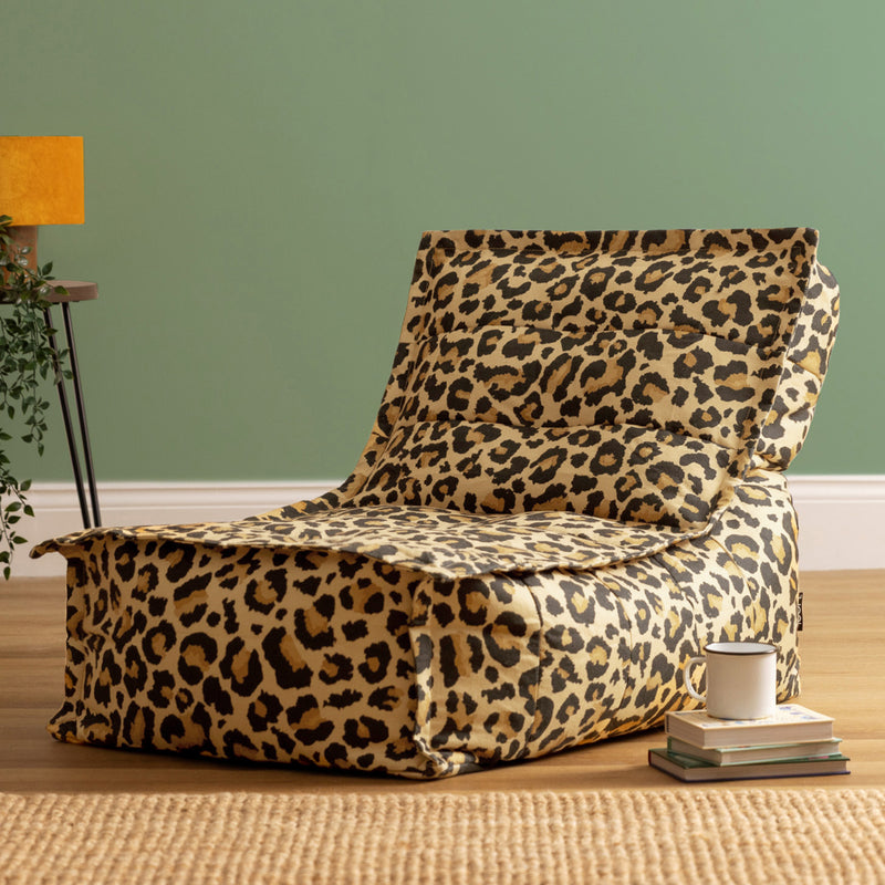 Dolce Gewebter Scandi Lounger, Leoparden-Print, Mehrfarbig 