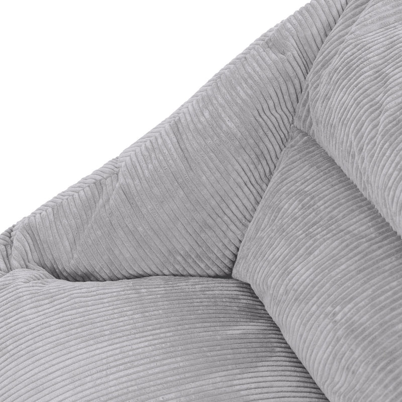 Cecilia Jumbo Cord Bean Bag Sofa - Grey