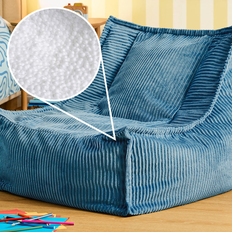 Kids Alto Cord Sitzsack - Denim Blau