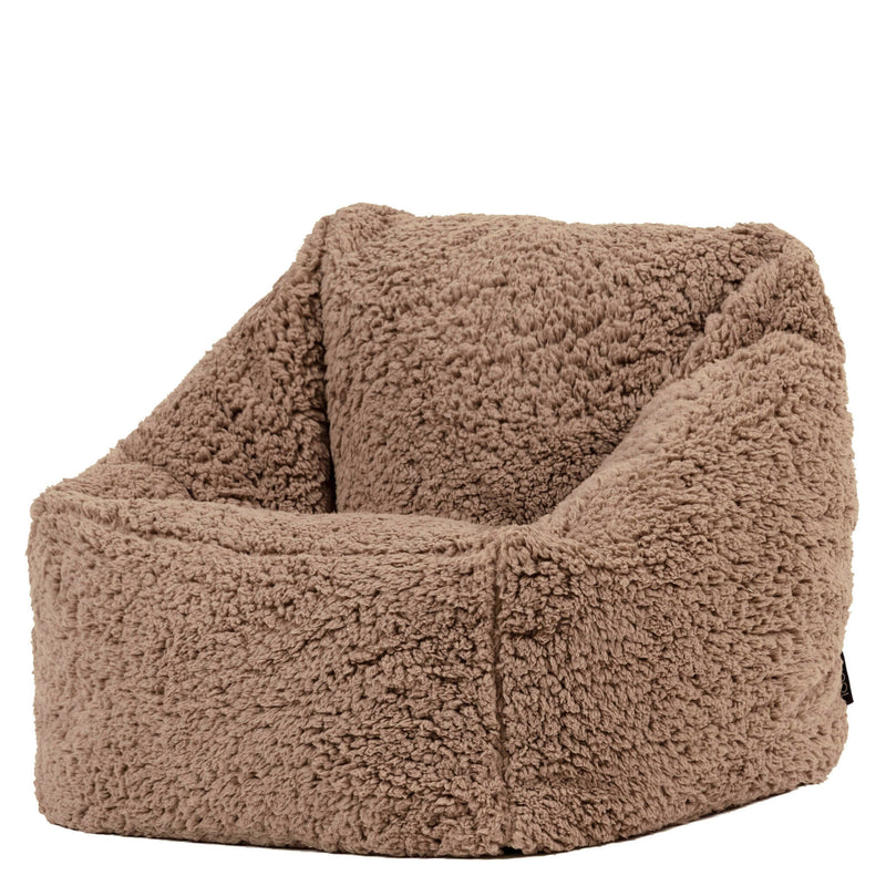 Kids Natalia Teddy-Fleece-Sessel Sitzsack – Teddybraun