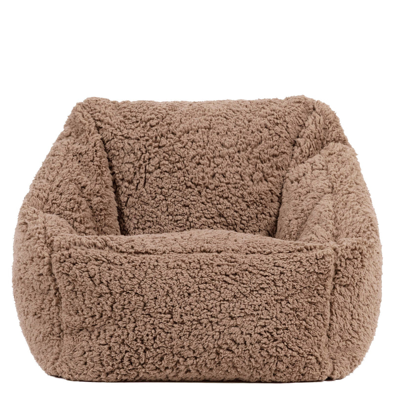 Kids Natalia Teddy-Fleece-Sessel Sitzsack – Teddybraun