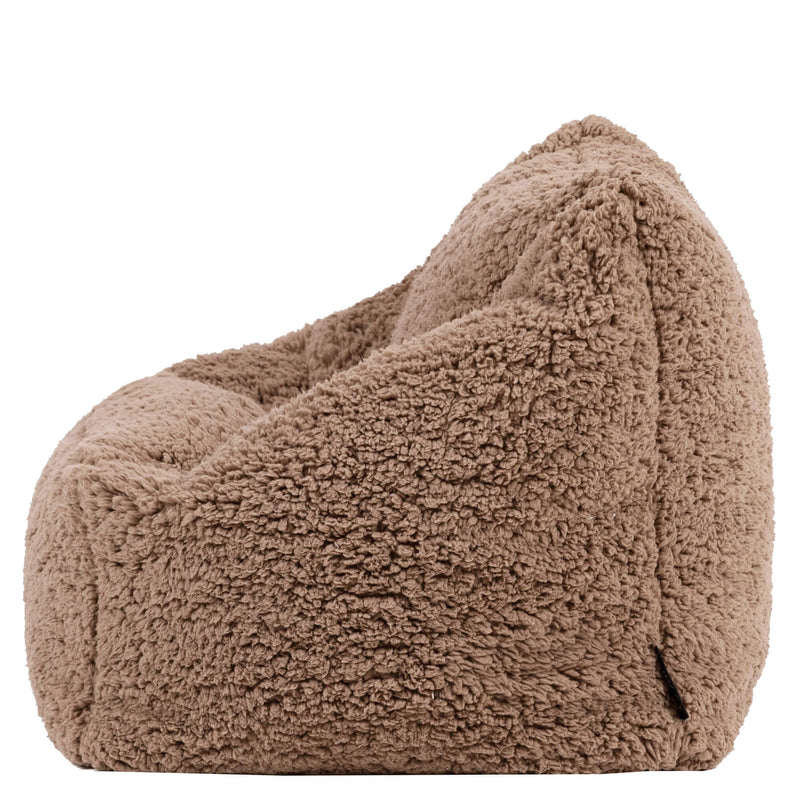 Kids Natalia Teddy-Fleece-Sessel Sitzsack – Teddybraun