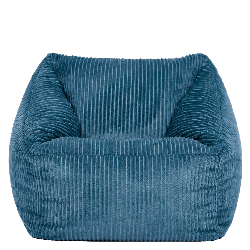 Kinder-Sitzsack Natalia Cord Sessel - Denim-Blau