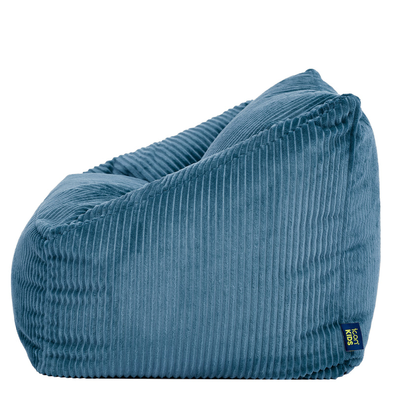 Kinder-Sitzsack Natalia Cord Sessel - Denim-Blau