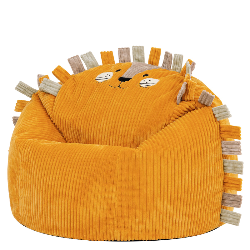 Kinder Sitzsack und Kissen Leon Lion Cord – Ocker